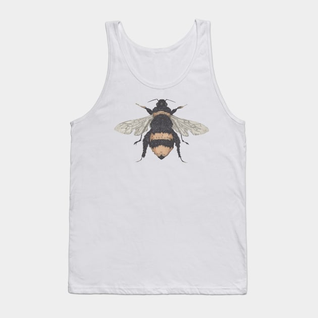 Bee, the gardener's friend. Buzzing! On bright green. Tank Top by krisevansart